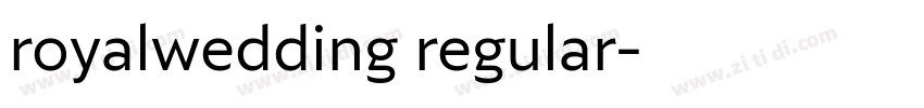 royalwedding regular字体转换